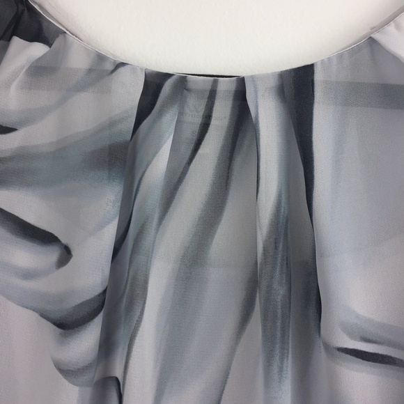 Worthington Sleeveless Top Womens Small Chiffon with Camisole Pleated Neck - Picture 4 of 7